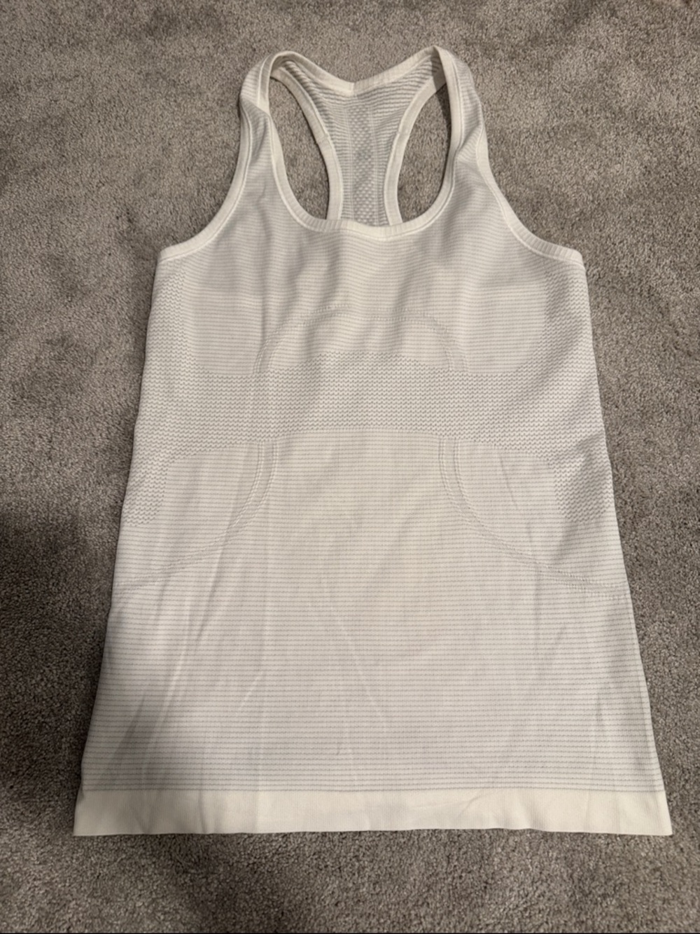 lululemon athletica White Textured Racerback Tank